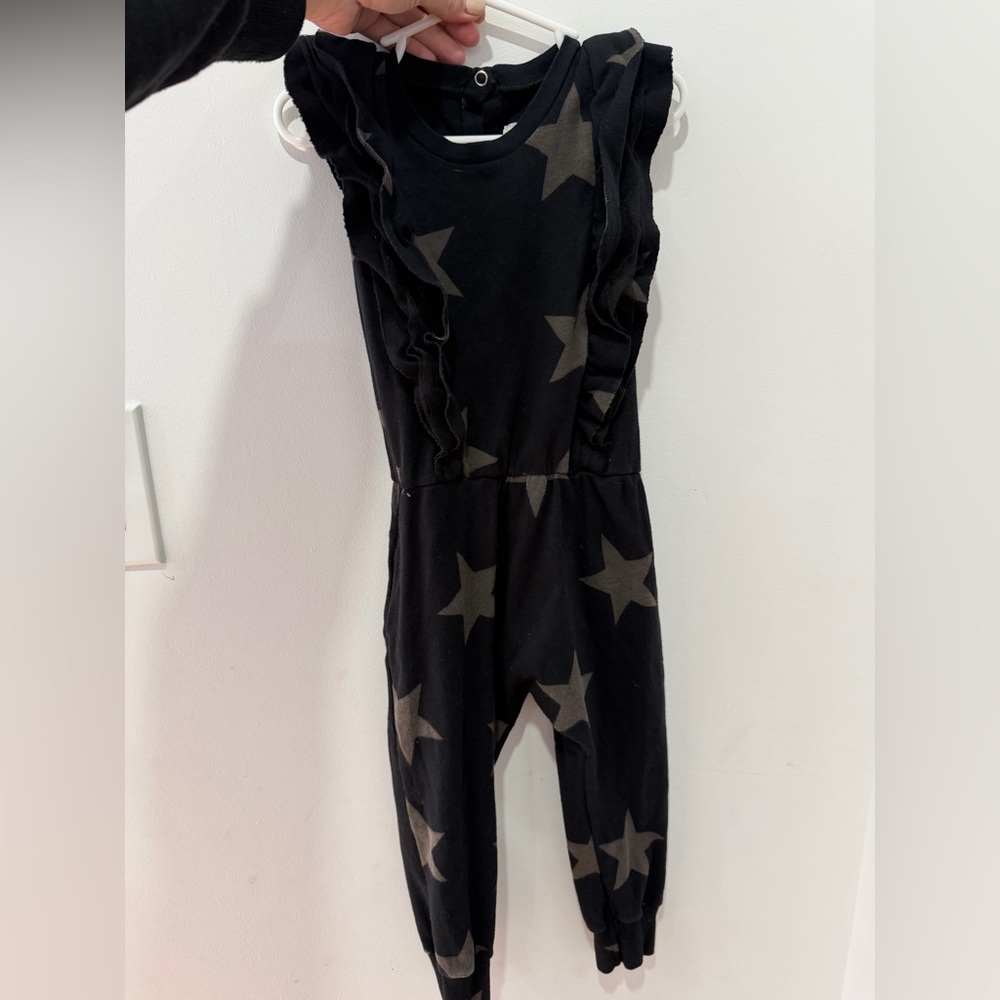Black Jumpsuit with Star Pattern